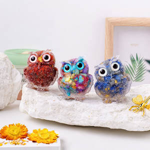 رقائق كريستال شفاء طبيعية عالية الجودة حصى بومة راتنج متعددة المواد للزينة - Product Image 3