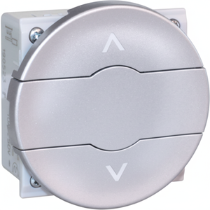 Le bouton poussoir COMETE Silver Roller Shutter commute le bouton haut/bas pour un fonctionnement pratique - Product Image 1