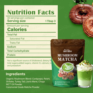 BSTBIO Mistura De Cogumelos Naturais Orgânicos Cerimonial Grau Matcha Em Pó MCT Óleo com Cogumelo Matcha - Product Image 3