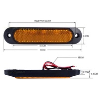Feux de position latéraux ambrés à 27 LED pour bateau, remorque, camion, bus, feux de position arrière de remorque, feux de position de cabine de camion, feux arrière de camping-car