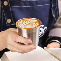 Tasses à expresso classiques épaisses pour la maison, les fêtes, les clubs, tasses à expresso incassables pour le thé au lait, pour le thé de l'après-midi