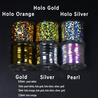 Spulen-Fliegenbinde-Material: Glitzerband, Perlen-Holografisch in Orange, Gold, Silber, Streamer-Teaser für Fliegenbinden