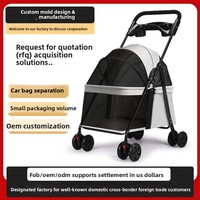 Poussette de luxe pour animaux de compagnie, légère, pliable, pour usage extérieur, pour chiens et chats de petite et moyenne taille