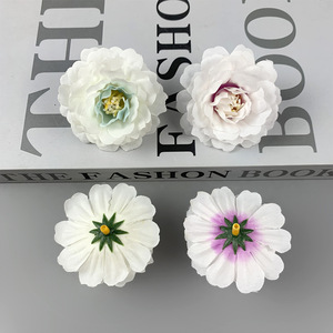 Tête de fleur de pivoine artificielle de 6 cm de diamètre, fleur en soie pour décoration de mariage, accessoires de couronne et décoration intérieure - Product Image 4