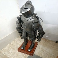 COSTUME D'ARMURE DE CHEVALIER MÉTALLIQUE MÉDIÉVALE Taille réelle-Armures restaurées Armure médiévale en métal antique/Armure de chevalier/Armure complète S