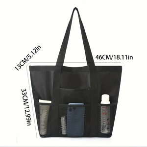 Borsa <span class=keywords><strong>da</strong></span> Toilette <span class=keywords><strong>da</strong></span> Viaggio Sospesa, Grande Capacità, Borsa a Rete <span class=keywords><strong>da</strong></span> Spiaggia per Costumi <span class=keywords><strong>da</strong></span> Bagno, Bottiglie, Snack, Organizer Portatile <span class=keywords><strong>da</strong></span> Palestra - Product Image 3