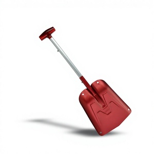 Precio de Fábrica Pala para Nieve de Aleación de Aluminio Roja, Plegable y Desmontable, Multifuncional, con Mango en T, Hoja de 22.5-27cm, Modelo CY-SL20 - Product Image 4