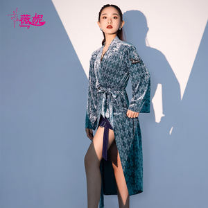 Vennystyle Vestido de noite de cetim para mulheres, fantasia de dança latina com estampa de menina Xiaobai, contorno natural, competições e festas - Product Image 4