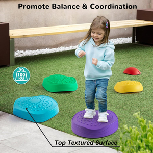 Bilanciere pietre miliari 5 pezzi per bambini pietre miliari di plastica per interni all'aperto giocattoli per il bilanciamento per bambini - Product Image 6