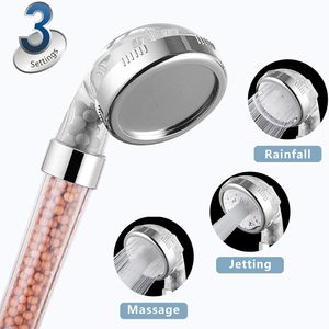 Hand <b>Shower</b> Rainfall Handheld <b>Shower</b> Head with Ionic Filter Stone <b>System</b> for Bathroom Faucet Accessories - Product Image 3