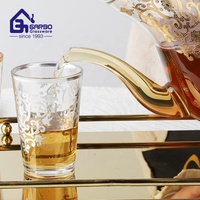 Haute qualité fait à la main 960ml théière verre personnalisé décalcomanie Borosilicate micro-ondes coffre-fort arabe Style marocain théière à boire ensemble