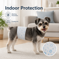 Bandes absorbantes jetables anti-fuites pour chiens mâles, vente en gros directe usine pour animaleries