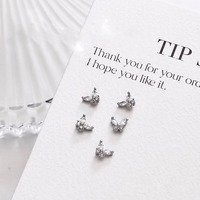 Breloques à ongles en argent 3D avec strass, motif papillon pour ongles en acrylique, en métal de qualité supérieure.