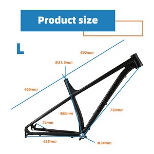 AFTFA Nouveau cadre de vélo électrique XC en aluminium 29 pouces avec axe traversant Boost et passage interne des câbles, fournisseur - Product Image 3