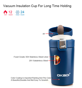 Personnalisé double paroi en acier inoxydable bouteille <span class=keywords><strong>isotherme</strong></span> sous vide étanche voyage café tasse avec couvercle - Product Image 5