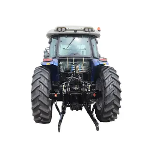 Roda 200hp 4WD traktor Diesel baru dengan Backhoe muatan ujung depan untuk menampilkan pertanian