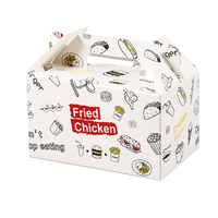 Caja Personalizada para Pollo Frito Entero, Tamaño Grande, Resistente al Aceite, Caja de Empaque para Llevar con Tapa