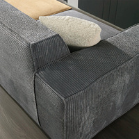 Sofá comprimido modular seccional perezoso de Chesterfield, bolsa de espuma viscoelástica de densidad de altura, sofá de compresión al vacío