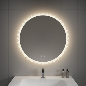 3000K 4000K 6000K Có Thể Điều Chỉnh 800Mm Nhà Cung Cấp Các Nhà Sản Xuất Không Thường Xuyên Với Đèn Vòng LED Chống Sương Mù Treo Tường Phòng Tắm Gương - Product Image 1