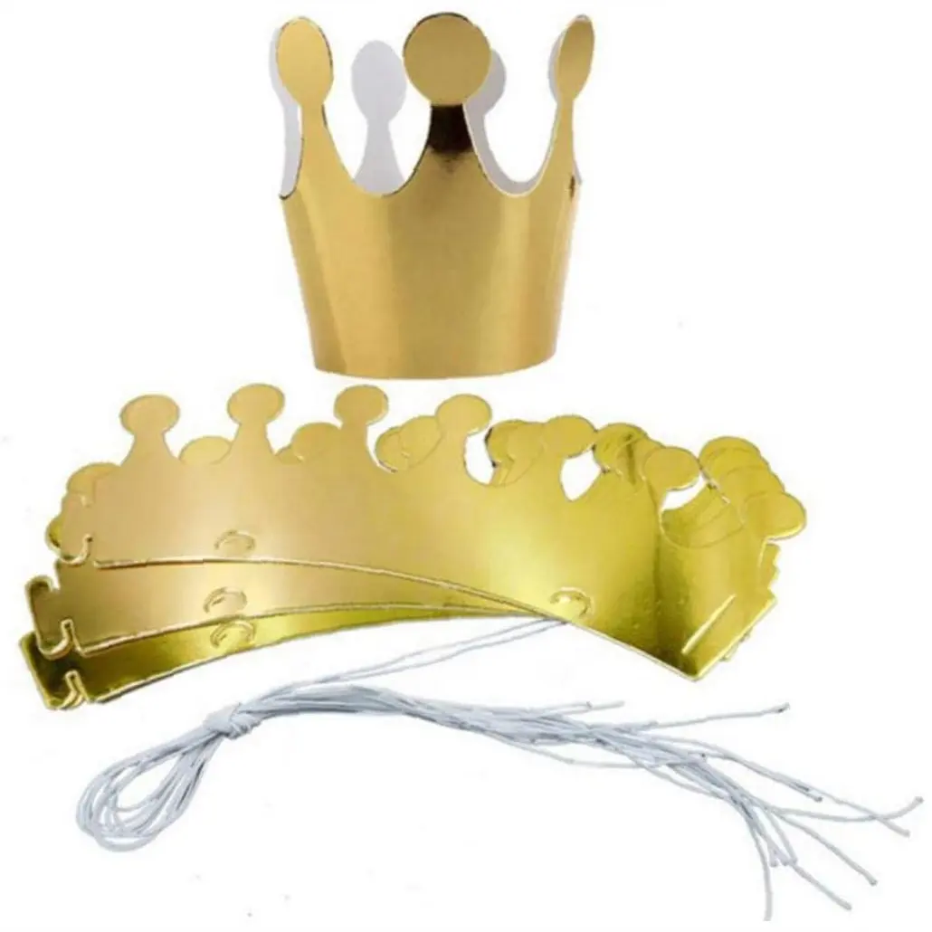 Bomboniere principessa compleanno cappello di carta corona per bambini, 10 pezzi