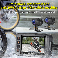 Caméra double miniature Arvov SE65 HD 1080P pour motos, nouvelle conception, grand angle, caméra embarquée avec GPS, WiFi, étanche IP67, écran LCD 3,5 pouces