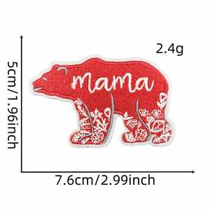New Embroidered Iron on Happy Mother Day Mama Rose Patch for Clothing Hat Bag Decoration - Product Image 3