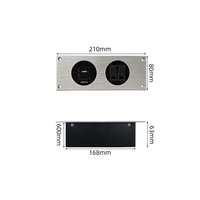 Moderne Desktop-Steckdose mit USB Versteckte Elektrische Steckdosenbox für Möbel Nachttisch Versteckte Steckdose