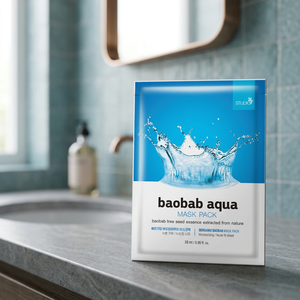 Bergamo Studio 247 Baobab Aqua Mask Pack Masque facial à base de plantes en coton - Product Image 3