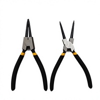 Lot de 2 pinces à circlips à bec effilé en acier au carbone avec poignée en plastique pour la réparation automobile et mécanique