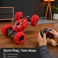 Mobil RC Xtreme Red Dual Mode Stunt Drifting, Rotasi 360 Derajat, Penggerak Dua Sisi, Lampu Menyala, Untuk Anak-Anak, Grosir