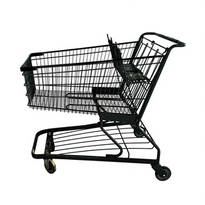 Chariot d'épicerie de style américain 568W avec 2 sièges pour enfants Chariot d'épicerie de grande taille 230L 568W Chariots d'épicerie - Product Image 1