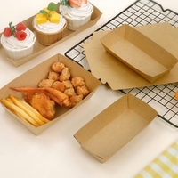 Boîte d'emballage alimentaire personnalisée en papier kraft compostable et écologique pour frites, poulet, hamburgers et hot-dogs à emporter