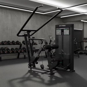 Machine de tirage latéral DFT Fitness DFT-E688, pile de poids de 100 kg, construction en acier, réglable, durable, contreplaqué universel - Product Image 4