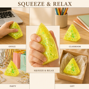 Adorable jouet anti-stress en forme de fromage <span class=keywords><strong>suisse</strong></span>, en TPR, à remontée lente, avec paillettes, pour adolescents et adultes, cadeau de fêtes - Product Image 4