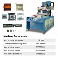 Impresora de Pantalla Semiautomática de Alta Calidad para Papel/Plástico, Control por Microcomputadora, Carrera Ajustable, Alta Velocidad 1000 PCS/h