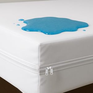 <strong>Zippered</strong> <strong>Mattress</strong> Encasement Waterproof <strong>Mattress</strong> <strong>Protector</strong>, Six-Sided TPU Layer Fits up to 8 in Deep Smooth-Soft Washable - Product Image 1