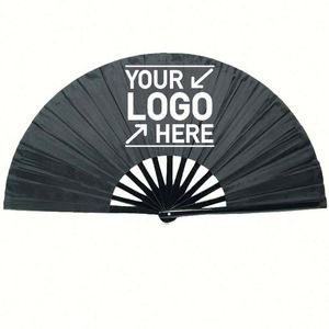 High Quality Durable Custom LOGO Cartoon Traditional Hand <b>Fan</b> 13 Inches 33CM <b>Large</b> Painted Bamboo for Party - Product Image 1