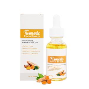 Suero Facial de Cúrcuma OEM Personalizado con Etiqueta Privada para el Cuidado de la Piel del Rostro, Hidrata las Líneas Finas y las Arrugas - Product Image 1