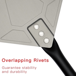 Peel de torneado de <span class=keywords><strong>Pizza</strong></span> de Metal, herramienta profesional de <span class=keywords><strong>Pizza</strong></span> larga y redonda, mango extraíble ajustable de aluminio - Product Image 5