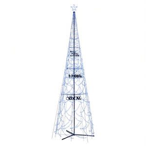 Arbre de Noël en forme de cône avec 3000 LED blanches froides, 8x26 pieds, décorations festives d'extérieur - Product Image 1