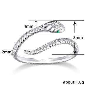 Anello a Serpente Q381 in Oro Massiccio 18K con Diamanti Taglio Brillante Rotondo e Incastonatura a Pavé, Gioiello Unisex per Uso Quotidiano - Product Image 5