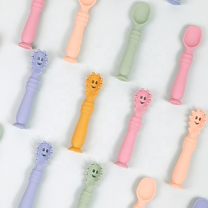 Ensemble de cuillères veloutées pour bébé, en Silicone, ustensiles d'alimentation, première scène, sans BPA - Product Image 3