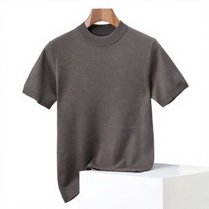 Camisetas Casuales de Hombre de Alta Calidad al por Mayor, 100% Lana Merino, Corte Ajustado, Hombros Caídos, Ropa Personalizada, Estampado Liso, Fabricante - Product Image 4