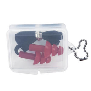 Großhandel wieder verwendbare Silikon schnur gebundene Ohr stöpsel mit benutzer definierten Logo-Fall wasserdichten Lärmschutz zum Schwimmen - Product Image 3