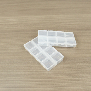 8 Compartment Rectangular Nail Art Rhinestone Box With Rivets DIY Tool Kit Cross Border Storage Organizer For Jewelry - Product Image 4