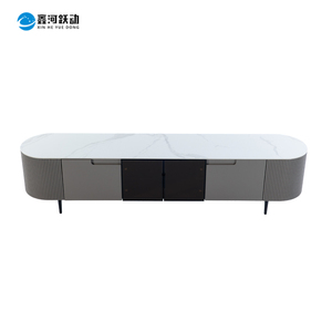Soporte <span class=keywords><strong>de</strong></span> tv moderno para sala <span class=keywords><strong>de</strong></span> estar, mesa <span class=keywords><strong>de</strong></span> tv con trípode <span class=keywords><strong>de</strong></span> acero al carbono - Product Image 4