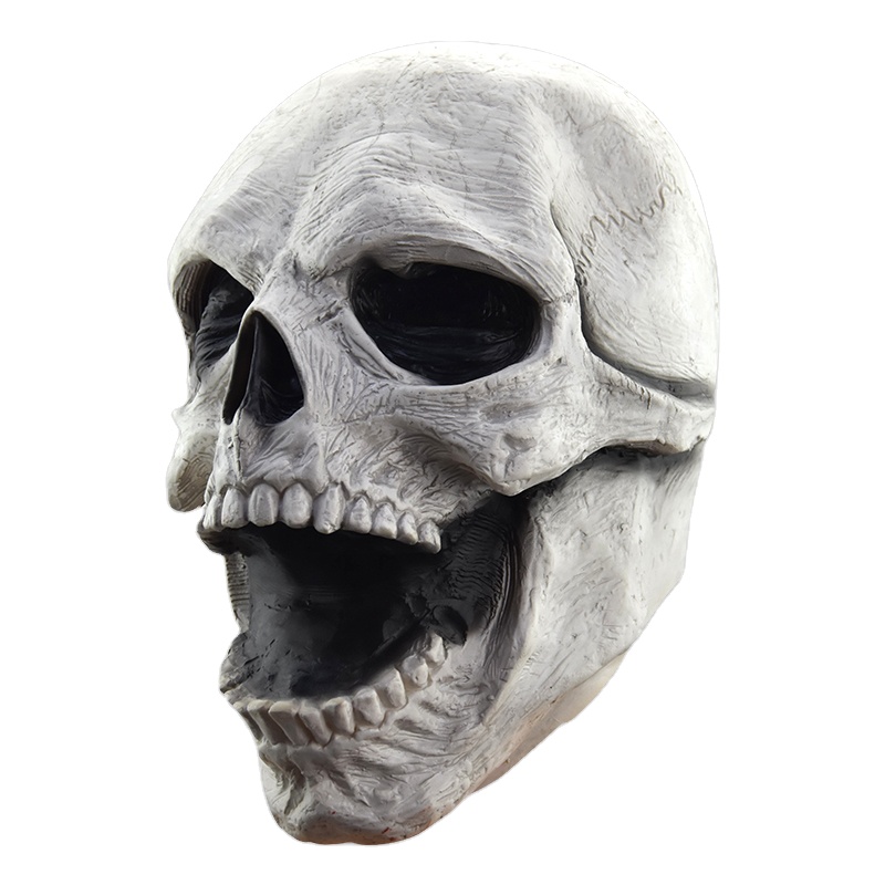 Kin masker schedel | Metallic zilver skelet masker
