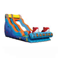Toboggan aquatique gonflable pas cher pour enfants, grand toboggan aquatique gonflable Kahuna