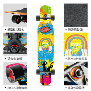 Patineta Nakami Cruiser de 42 Pulgadas, Resistente, para Adultos, para Hombres y Mujeres, Tabla Profesional para Danza - Product Image 4