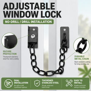 Adjustable Stainless Steel Door Security Chain <b>Lock</b> Modern Screw-Mounted Slide Bolt for Hotel & Home Safety - Product Image 4